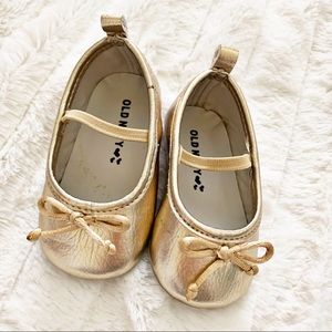 Gold Ballet Flats - Old Navy